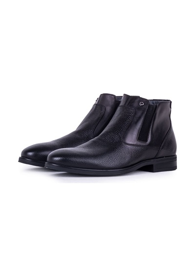 Pierre Cardin 4k 1196063 Hakiki Deri Fermuarlı Erkek Bot Siyah
