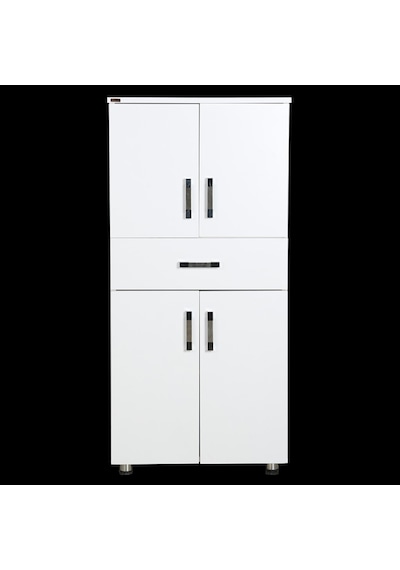 Çok Amaçlı Dolap 130 Cm Hard Parlak Beyaz Suntalem 4Raf 1Çekmece Çok Amaçlı Dolap 130 Cm Hard Parlak Beyaz Suntalem 4Raf 1Çekmece