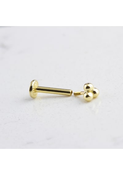 Glorria Altın 3 Top Tragus Piercing Çok Renkli
