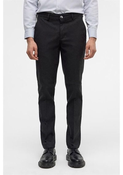 Süvari Siyah Regular Armürlü Pantolon Pn2016600187-s09 Siyah
