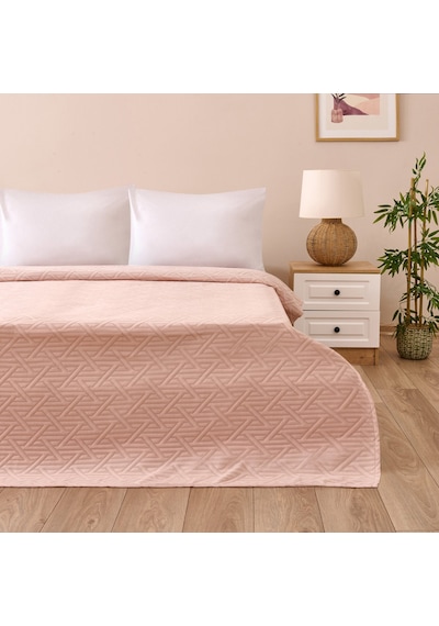 Soft Anka Tek Kişilik Yatak Örtüsü - Pembe - 180x240 Cm Renkli
