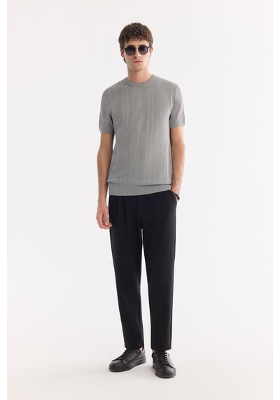 Avva Erkek Gri Bisiklet Yaka Kolay Ütülenen Kırışmaz Regular Fit Triko T-shirt A61y5032 Avva Erkek Gri Bisiklet Yaka Kolay Ütülenen Kırışmaz Regular Fit Triko T-shirt A61y5032