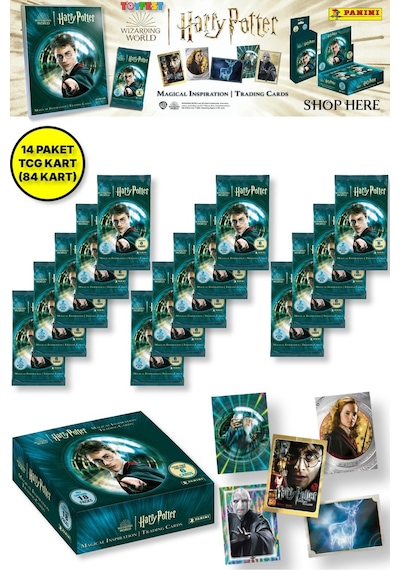 Panini Harry Potter Koleksiyonluk Trading Kart - 14 Paket 84 Kart
