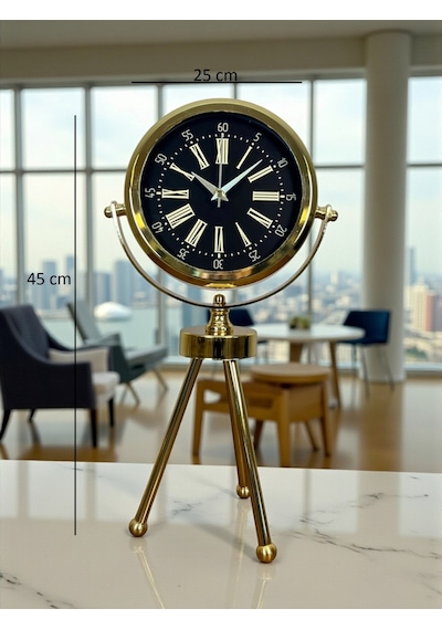 River World Masa Saati 3 Ayaklı Metal Gold Imperial Çok Renkli