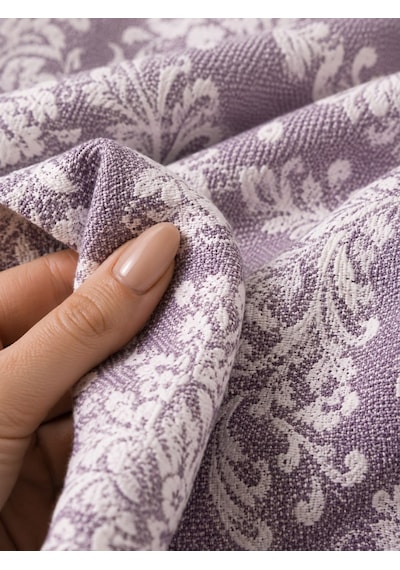 Favora Metrelik Nevresimlik Kumaş 10 Metre Mürdüm Sarmal Desen