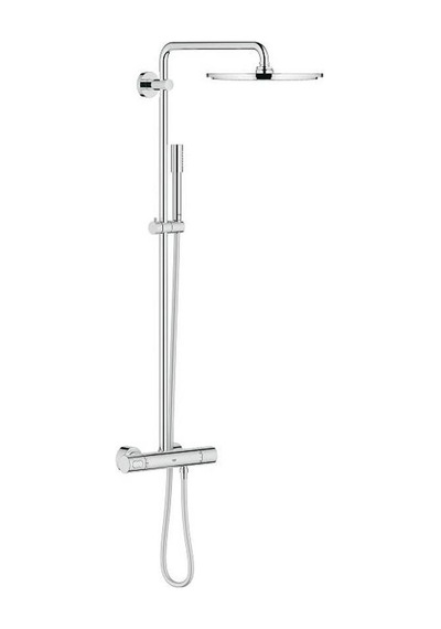 Grohe - Rainshower System 310 Kolonlu Duş Paneli, Termostatik Duş Bataryası - G27966000- Krom