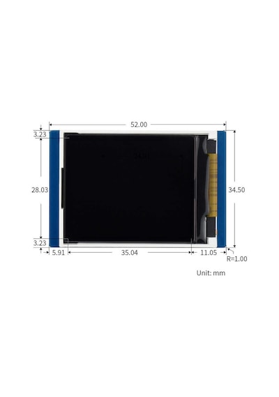 Raspberry Pi Pico, 65K Colors, 160 × 128, SPI için 1.8 inç LCD Ekran Modülü