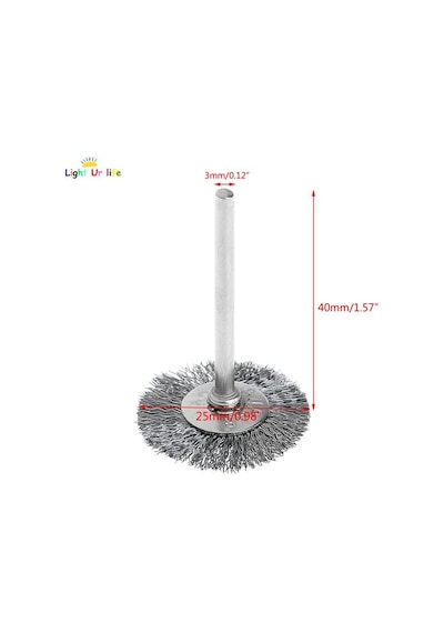 Gravür 37Mm Çelik Tel Fırça Seti 8 Adet Uç Seti Vız Vız Makine