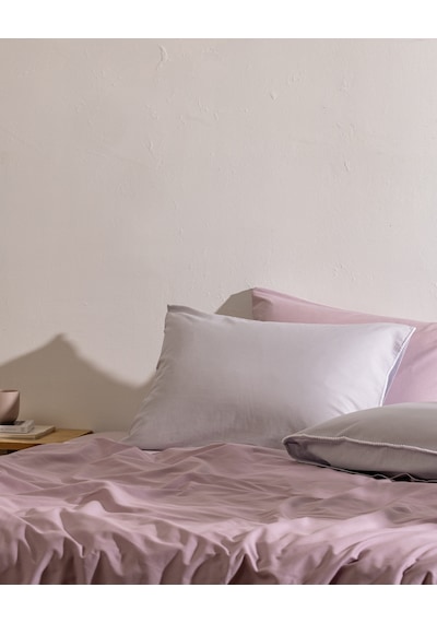 Madame Coco Marion %100 Pamuk 2'li Yastık Kılıfı - Gri/beyaz 8684427287545 Çok Renkli