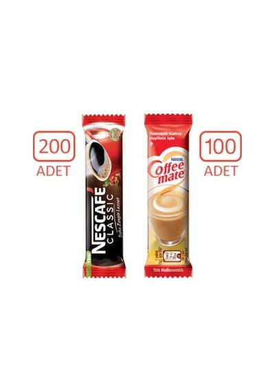 Nescafe  Classic Hazır Kahve 200 x 2 G + Coffee Mate Kahve Kreması 100 x 5 G