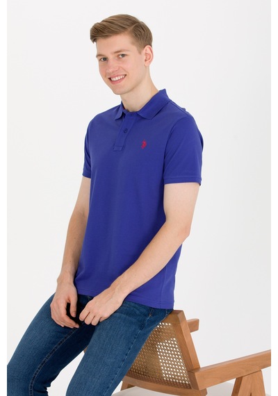 U.S. Polo Assn. Erkek Mavi Basic Polo Yaka Tişört 50262933-VR212