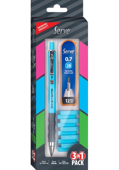 Steps 3'lü Okul Seti - Fosforlu Mavi