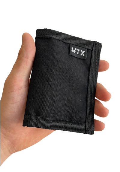 Utx Micro Cüzdan Yüksek Mukavemetli Kumaş, Kompakt Ve Dayanıklı siyah