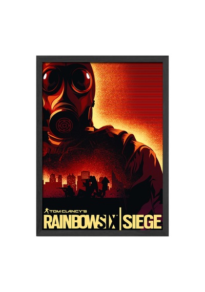 Rainbow Six Siege Siyah Ahşap Çerçeveli Poster, Dekoratif Oyun Duvar Tablosu