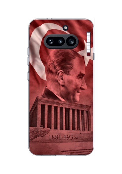 Nothing Phone 4a Uyumlu Atatürk Portresi Ve Anıtkabir Baskılı Silikon Kılıf Renkli
