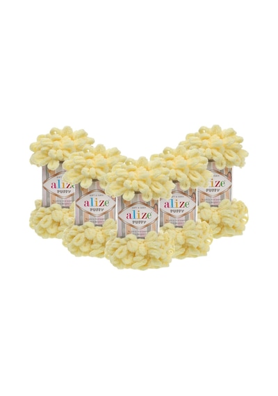 90x90 Bebek Battaniyesi İçin 6 Adet Puffy Açık Sarı 13