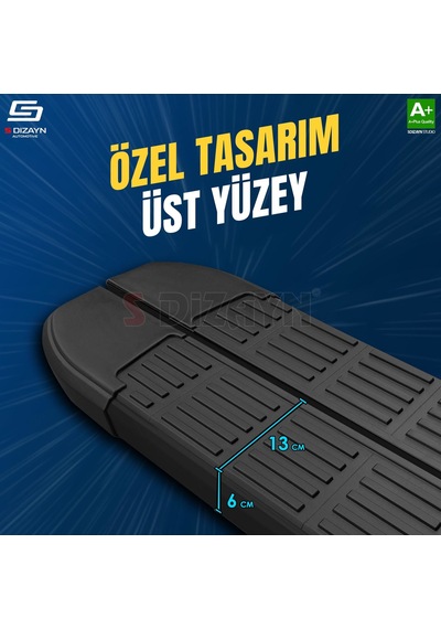 S-dizayn Fiat Doblo 3 Uzun Şase S-line Siyah Yan Basamak 213 Cm 2023 Üzeri