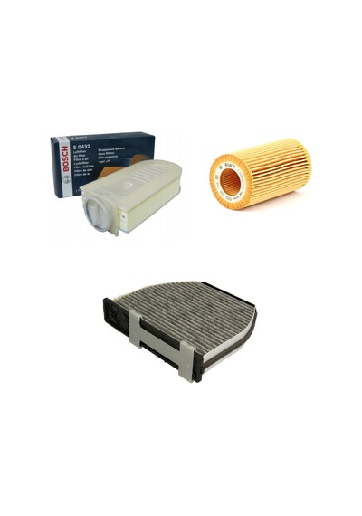 Bosch Filtre Bakım Seti Mercedes C220 Cdı W204 4-matic 2013-2014 Dizel Hava + Yağ F. + Polen Filtre Sardes