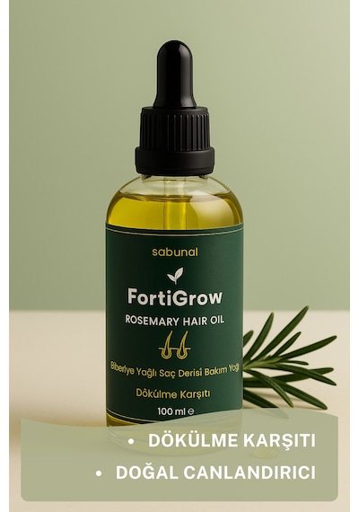 Fortigrow Dökülme Karşıtı & Canlandırıcı 100 Ml - Biberiye & Kafein Saç Bakım Yağı