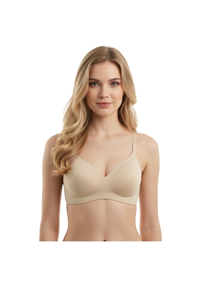 Cottonhill Seamless Bra - Soft Lazer Kesim Balensiz Ayarlanabilir Askılı Dikişsiz Kadın Sütyen 2'li Paket-2 Çok Renkli