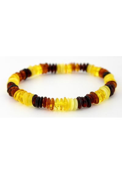 Kehribar Bileklik Amorf Tasarım Ambergold Blk23-89 Çok Renkli