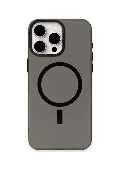 Mey İthalat Apple iPhone Uyumlu 15 Pro Max Kılıf Anka Pc Magneticsafe Sert Metal Kapak - Siyah