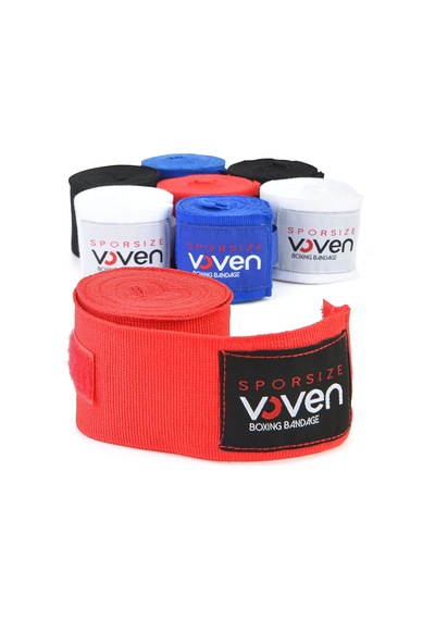 Voven Boxing Muay Thai Bandage Kırmızı Boks Bandajı Muay Thai Bandajı El Sargısı Pembe 4,5 Metre Mavi