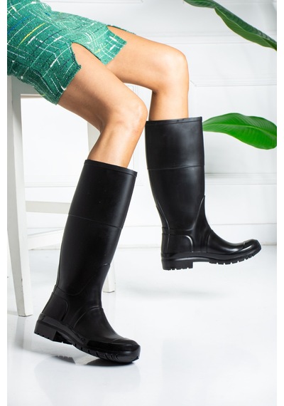 Wolk Shoes Hunterr Kadın Yagmur Çizmesi Su Gecirmez Siyah - 306228758 siyah