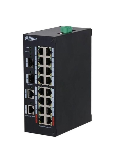 Dahua 16port Hs3220-16gt-190 Gıgabıt 2-sfp 190w Full Poe Yönetilebilir Endüstriyel Swıtch