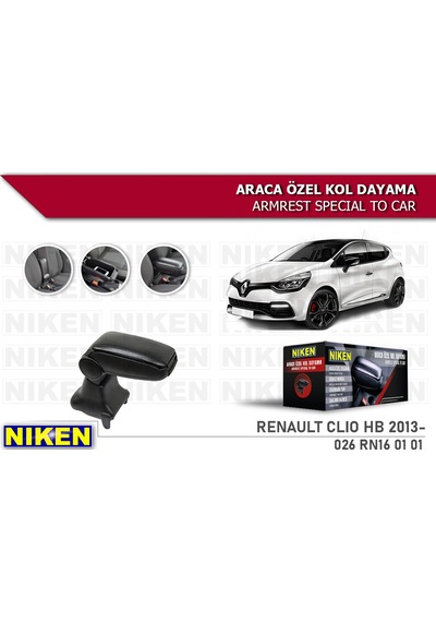 RENAULT CLIO IV HB 2013- ARACA ÖZEL KOL DAYAMA SİYAH