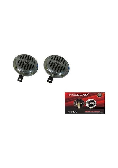 Süpertone Çiftli Korna 12Volt Hella Tip Krom