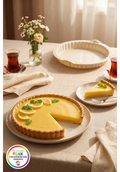Tırtıklı Kenarlı Silikon Turta Kalıbı Xl Kulplu Esnek Kolay Çıkan Tart Ve Kiş İçin 26 Cm Çok  Renkli