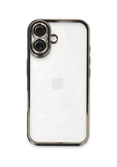 Apple iPhone Uyumlu 16 Plus Kılıf Razer Lensli Silikon - Titanyum Gri Bz8683140773816