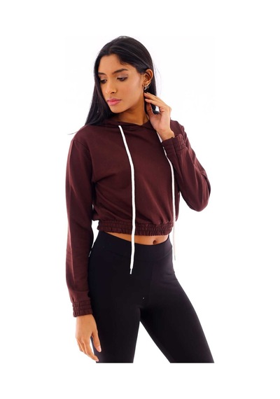 Gugus Basic Kapüşonlu Sweatshirt Acı Kahve