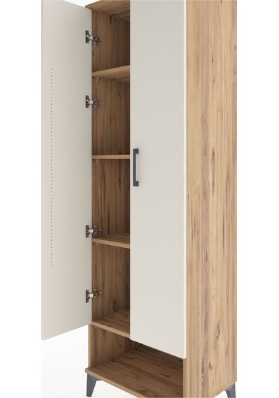 Hyperion Dolap 4 Raflı 2 Kapaklı 60x44x195 Çam-aytaşı Çam