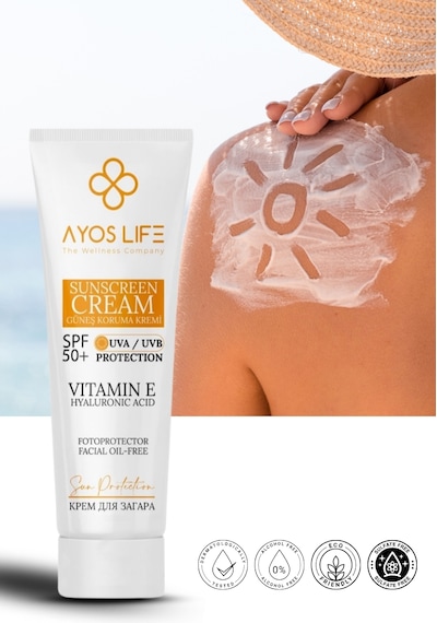 Ayos Life Leke Karşıtı Yüksek Korumalı Yüz ve Vücut Güneş Kremi SPF50+ 100 ML