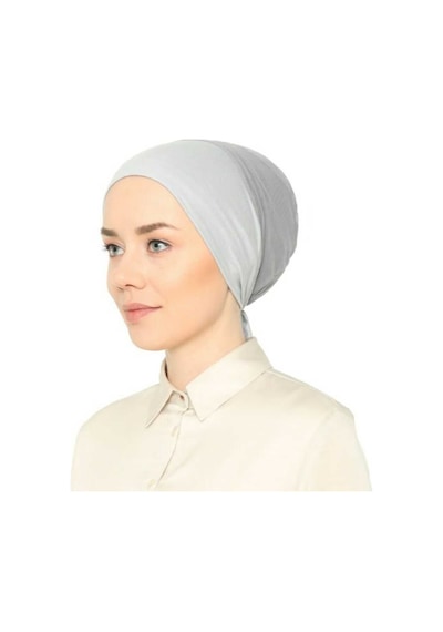 Melodi Scarf Fileli Dikişsiz Bone Açık Gri Açık Gri