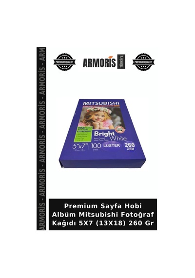 Premium Sayfa Hobi Albüm Mitsubishi Fotoğraf Kağıdı 5x7 13x18 260 Gr