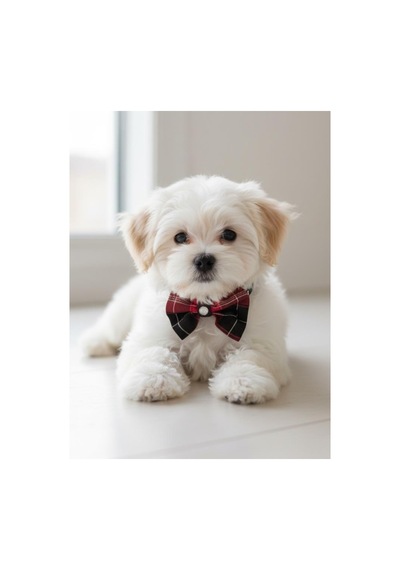 Aristokrat Ekose Silver Köpek Papyonu Tasma Yılbaşı