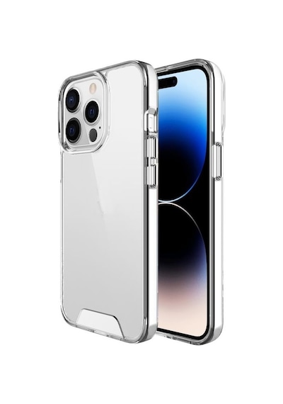 Smcase Apple Uyumlu iPhone 14 Pro Max Kılıf Transparent Acrylic Tpu Gard Sert Kapak Nano Ekran Koruyucu