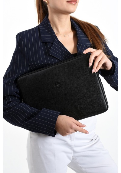 Westpolo Vegan Deri Unisex Laptop, Evrak Çantası - 6077 Siyah