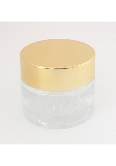 Boş Krem Kavanozu 50 ML 10 Adet Şeffaf Sarı Kapaklı Kutu
