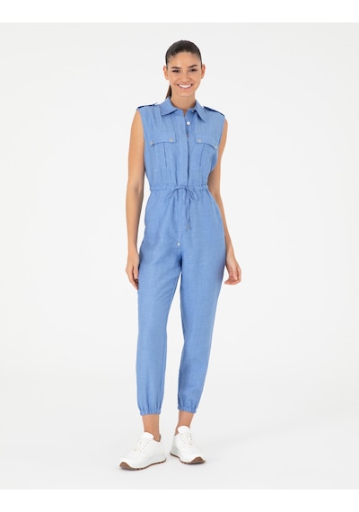 Pierre Cardin Kadın Mavi Tulum Dokuma 50284603-vr249 Mavi