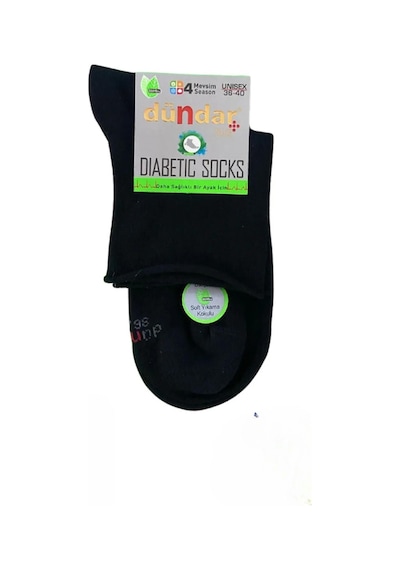 Dündar Çorap Dündar Kadın Unisex Bambu Konç Çorap 0614 - 6 Adet Siyah