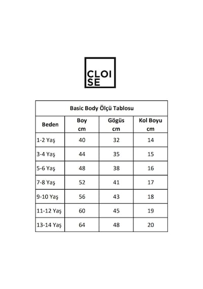 Cloise Sarı Çocuk T-shirt Kız Erkek Unisex %100 Pamuk SARI
