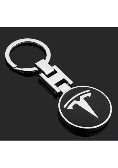 Metal Siyah Anahtarlık Tesla İle Uyumlu Metal Anahtarlık Aksesuar
