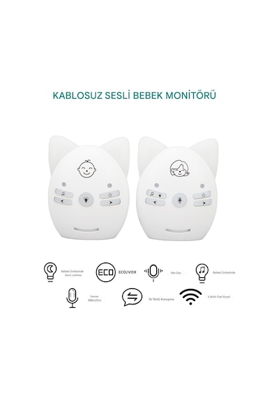 Çok Fonksiyonlu Bebek Telsizi Walkie Talkie İnterkom İkili Paket Mblv30