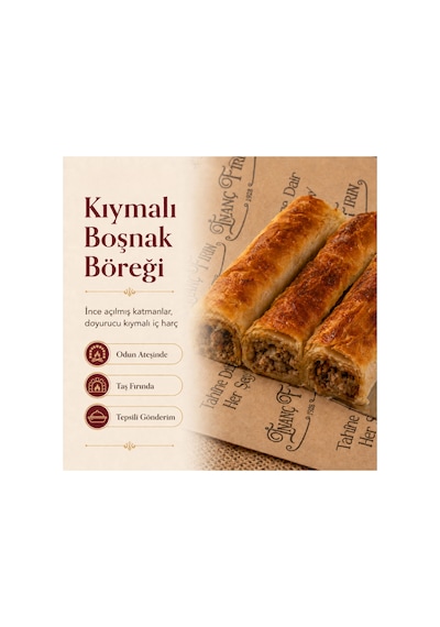 Kıymalı Boşnak Böreği Tepsi 3 Kg - 922508639