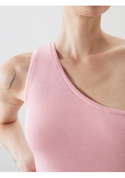 Lcw Vision Lila Tek Omuz Crop Kadın Triko Atlet