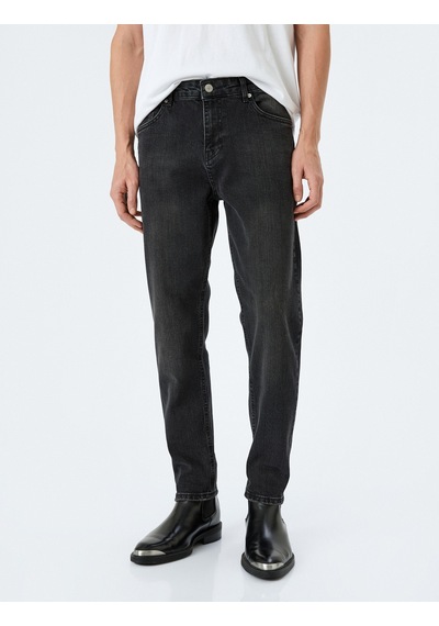 Koton Tapered Fit Kot Pantolon - Joe Jean Siyah 5wam40152ıd Siyah